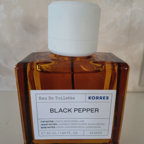 Korres Black Pepper Eau de Toilette 50 ml new men's cologne