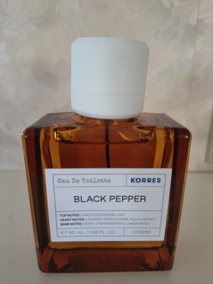 Korres Black Pepper Eau de Toilette 50 ml new men's cologne