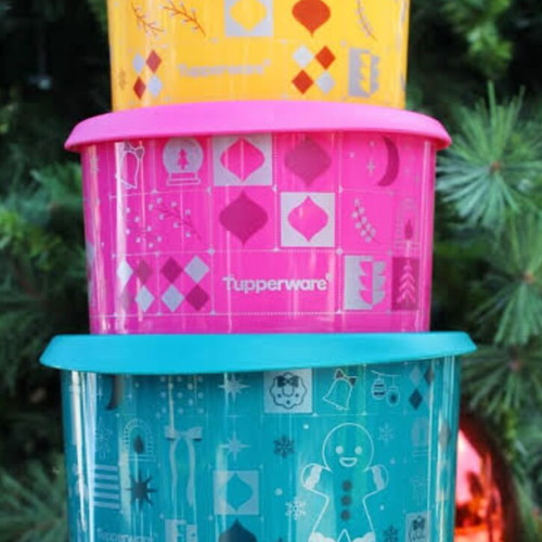 Tupperware canister set 3 pieces 2.1 l, 1.4 l, 590 ml new