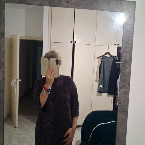 Pull & Bear Metallic Mini Dress Like New, Colorful Lurex