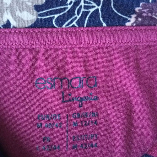 Esmara lingerie pyjama set with fuchsia top and floral pants