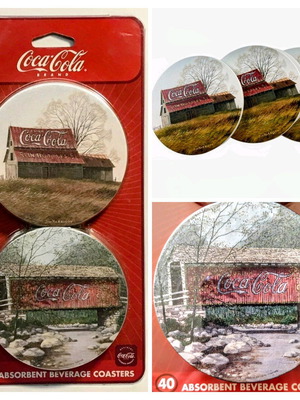 Σουβέρ Coca-Cola Jim Harrison απορροφητικά ποτών πακέτο 40 καινούργια