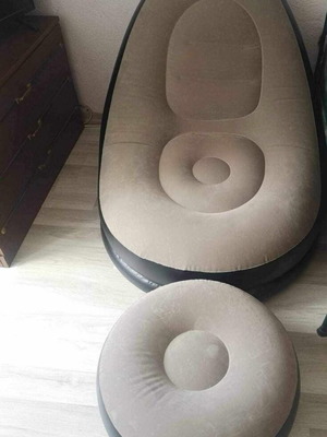 Inflatable armchair and stool new, portable