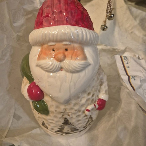 Santa Claus cookie jar 16×14 Vicko unused