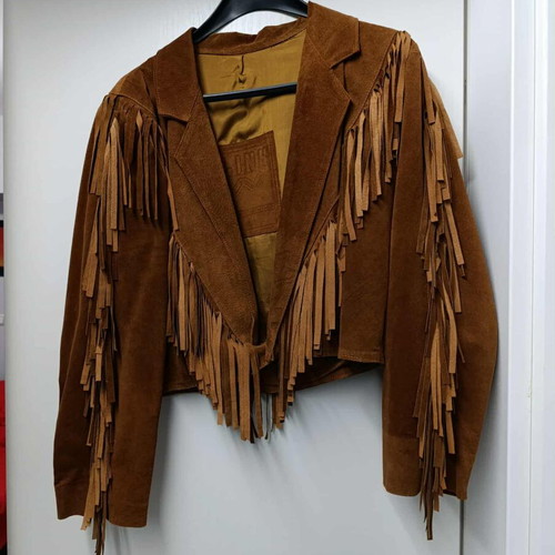 Leather jacket brown like new, size M