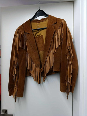 Leather jacket brown like new, size M