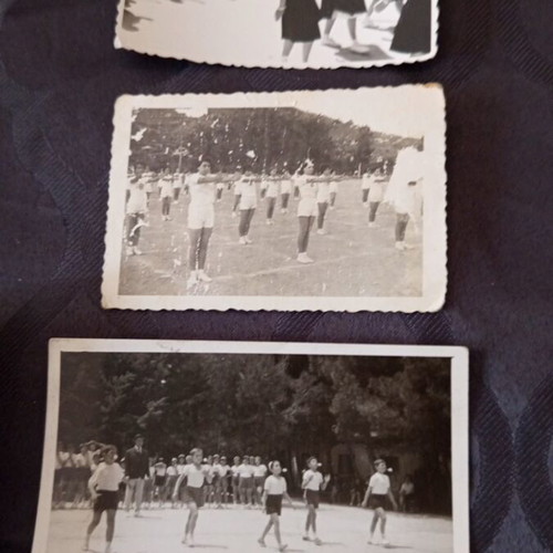 Old photos of gymnastic displays and parades, set of six, used