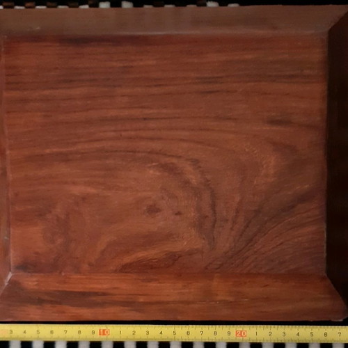 Wooden tray handmade carved new 30x21.5 cm
