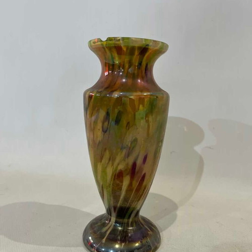 Βάζο Kralick Millefiori vintage μεταχειρισμένο 20x9 με μικρό σπάσιμο