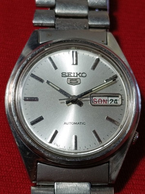 Seiko 5 6309-7150 αυτόματο vintage ανδρικό ρολόι ημέρας/ημερομηνίας μεταχειρισμένο