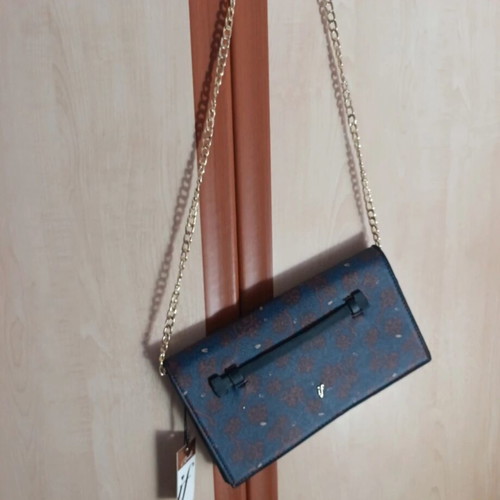Axel shoulder bag and clutch new, blue multicolor