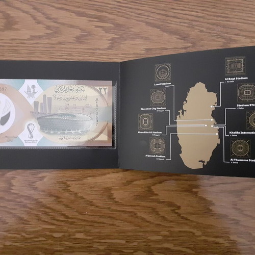 Qatar 22 Riyals 2022 FIFA World Cup Polymer Banknote New