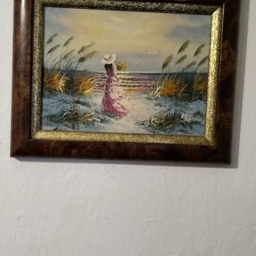 Oil painting artwork like new, size 28x23 cm