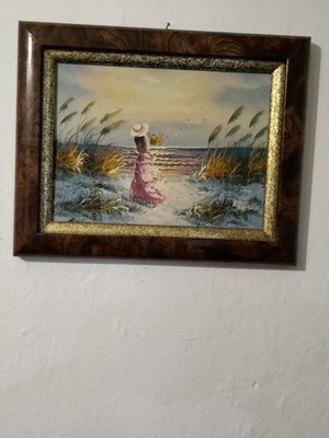 Oil painting artwork like new, size 28x23 cm