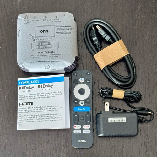 Onn 4K Pro Google TV new, 3GB RAM, 32GB storage