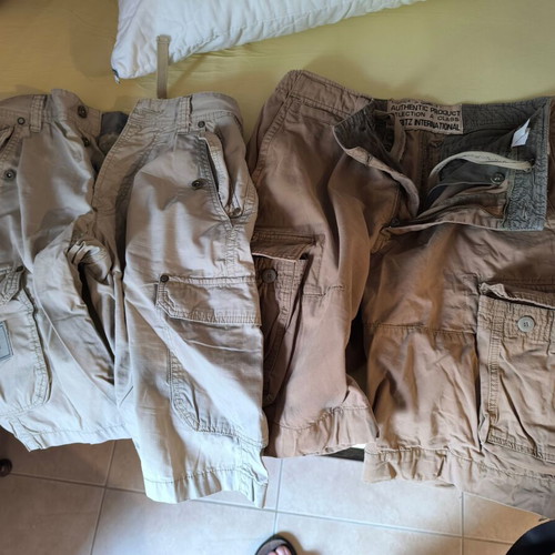 Bermuda shorts used size M, beige and brown