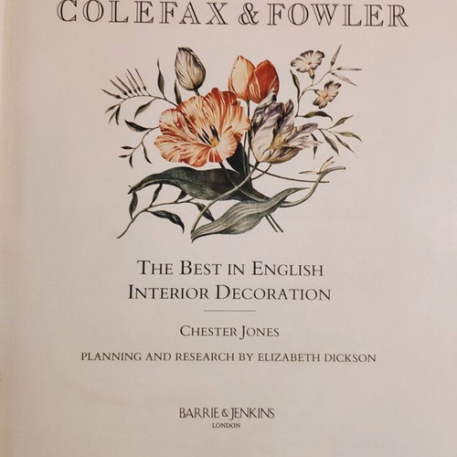 Vintage Colefax & Fowler The Best in English Interior Decorating 1989 like new