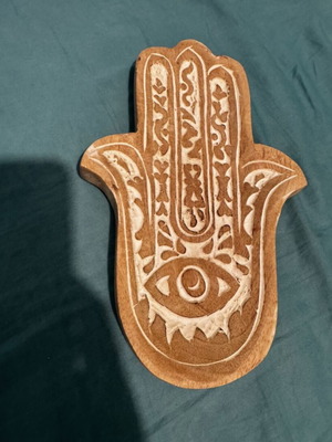 Decorative wooden Hamsa hand