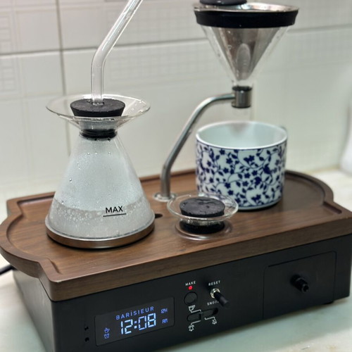 Barisieur Coffee Alarm Clock used, premium designer coffee maker