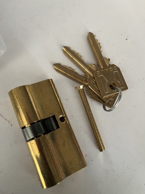 Domus lock cylinder set of 3, new, 6.5cm