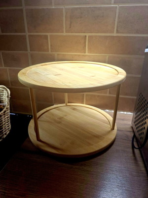 Double rotating serving stand for decoration and more