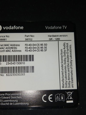 Vodafone TV Box καινούργιο, αχρησιμοποίητο στην αρχική συσκευασία