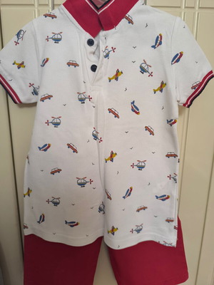 Polo shirt and shorts set for 24 months like new