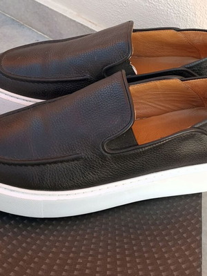 Vice leather loafer shoes size 42 used, black and white