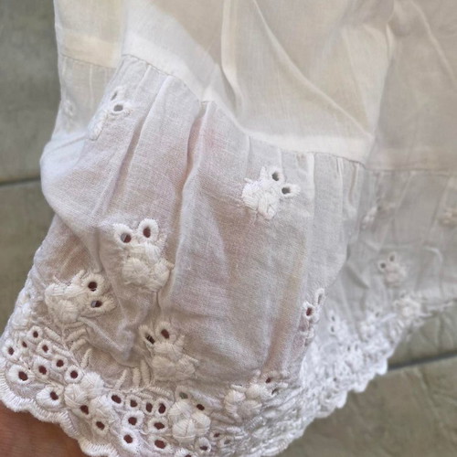 White dress with lace used, size M