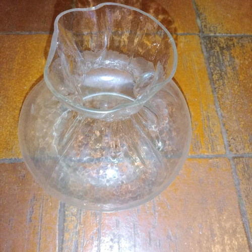 Sea of Sweeden Handmade Glass Vase used with small chip