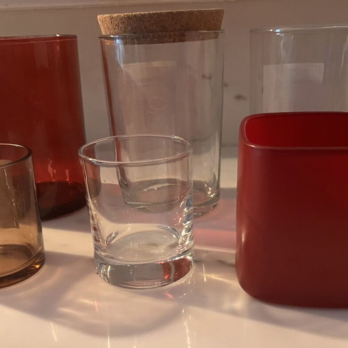 Vases in various sizes, new, ideal for candles and other uses