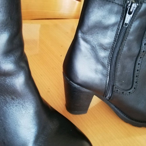 Alpe leather boots used, black, size 37