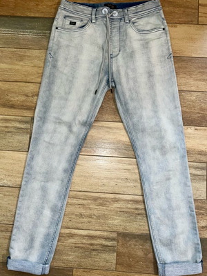 Splash blue jean skinny size 32/Medium like new with elastic waist