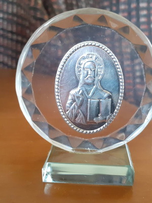 Εικονάκι σε γυαλί Ιησούς Χριστός διαστάσεις 7cm x 6cm