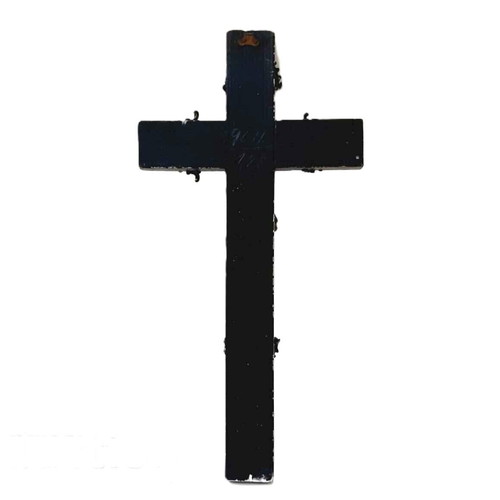 Antique Christian Crucifix used, wood and bronze