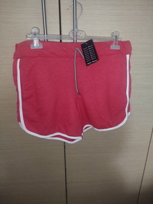 Bodymove women's athletic cotton shorts new, red, size XL