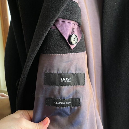 Vintage Boss coat used, black, size L-XL