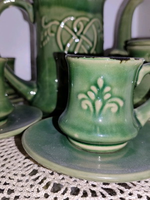 Handmade coffee serving set like new