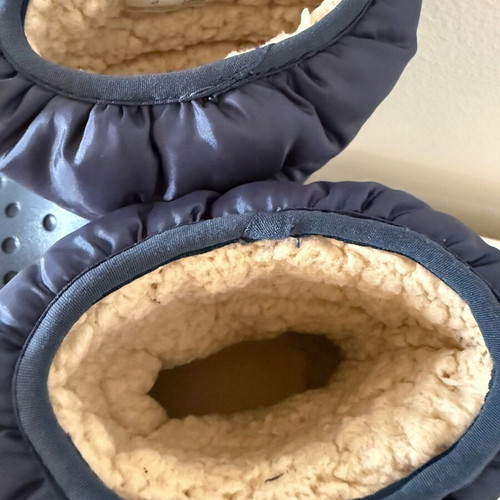 Crocs kids boots with fur new, waterproof blue