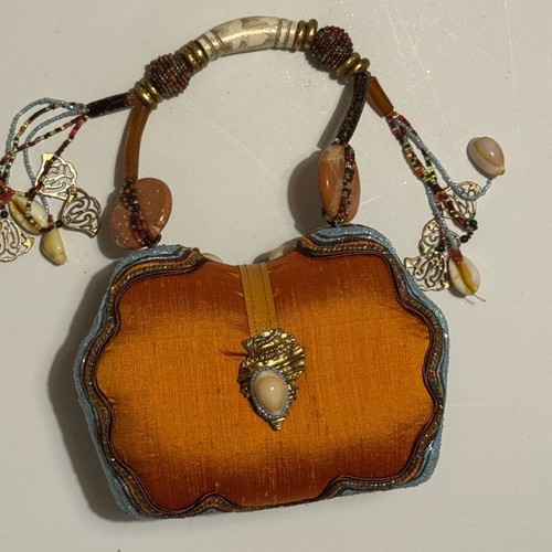 Mary Francis Ornate Sea Mermaid multicolor clutch bag used
