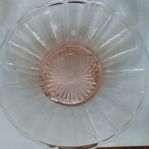 Vintage Depression Glass Dessert Plates Set of 8 like new