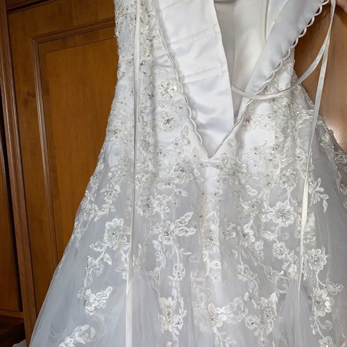 Venetti Sophia Tolli wedding dress white like new, lace and tulle, size S