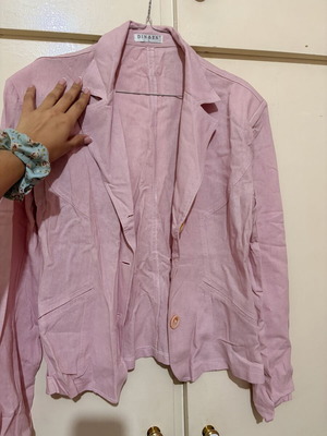 Summer linen jacket like new, pink, size L