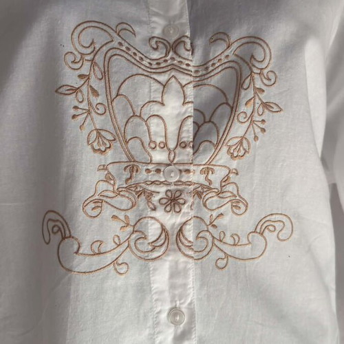 Vintage cotton women shirt like new, size L-XL, white