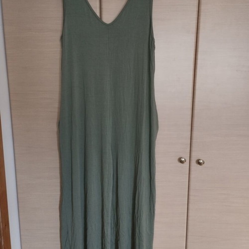 Olósomi φόρμα olive new with pockets and floral necklace gift