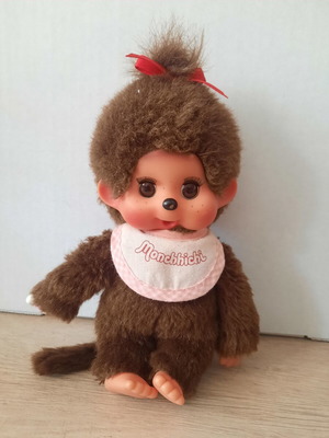 Monchhichi plush doll used, 20 cm, Sekiguchi