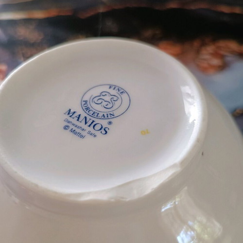 Barbie cereal bowls used, set of 2 porcelain