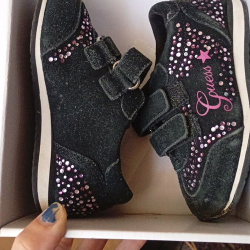 Guess No24 athletic shoes black with rhinestones, like new