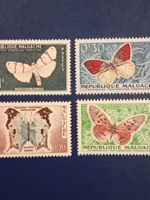 1960 Γραμματόσημα Republique Malgache Πεταλούδες και Αγροτικά Προϊόντα καινούργια