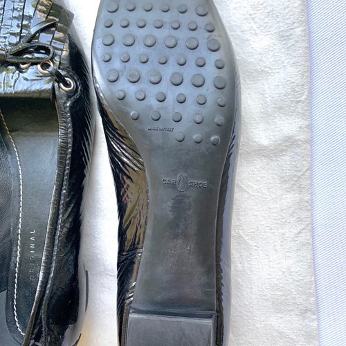 Car Shoe γόβες δερμάτινες λουστρίνι 38 EU σαν καινούργιες, μαύρες